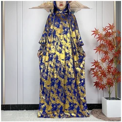 2024New Muslim For Women Ramadan Prayer Loose Abaya Dubai Turkey Middle East Femme Islamic Robe Cotton African traditional Dress