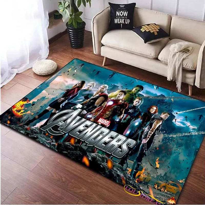 MINISO DISNEY Marvel Iron Man Spider Man Carpet for Living Room Bedroom Rug Kitchen Door Kids Floor Mat Alfombra Birthday Gift