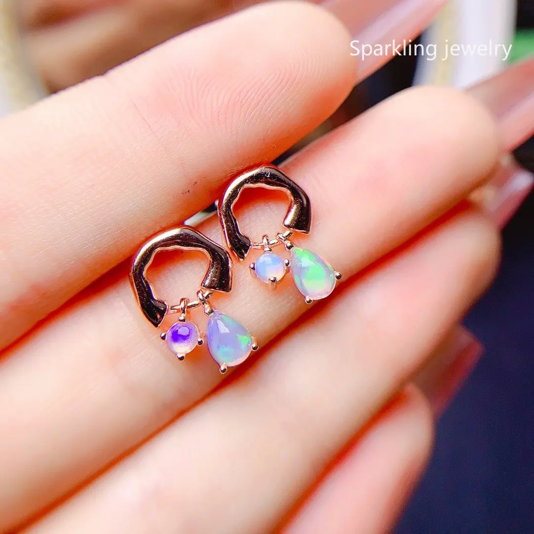 Natural 4*6mm Opal S925 Pure Silver Fine Fashion Weddings Jewelry for Women Factory Price