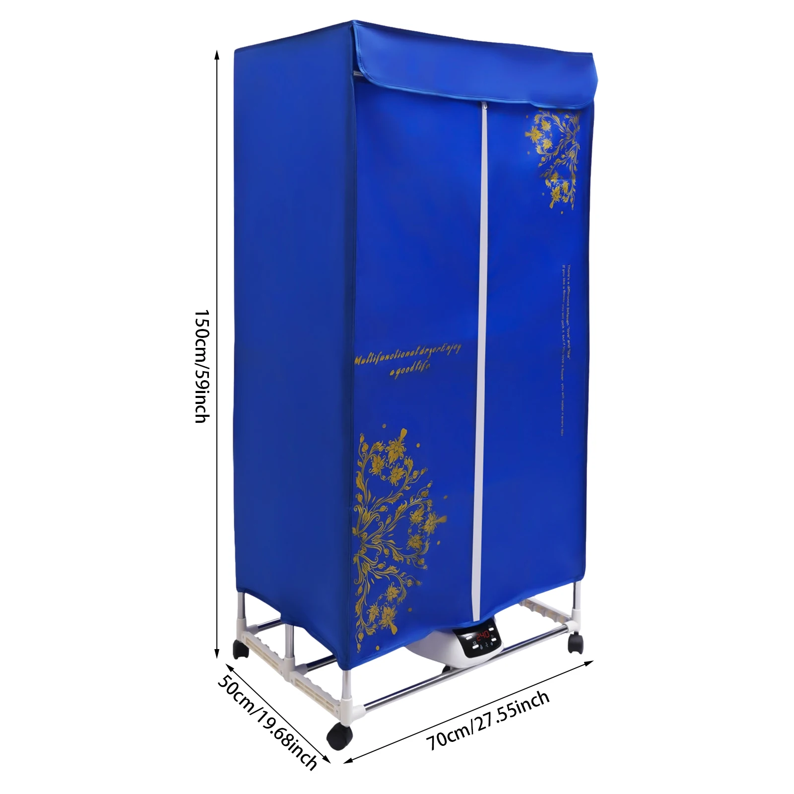 1200-1500W Portable Travel Clothes Dryer Machine PTC 5-layer Heating for Apartments, New Generation Electric Clothes Drying