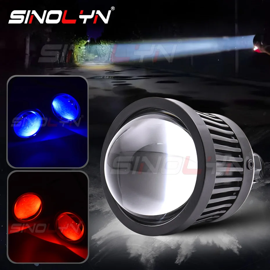 Sinolyn K3 LED High Beam Lens For H7 H4 9005 9006 Headlights 12260LM Devil Eyes Spotlight LED Car Light  Car Headlight Projector