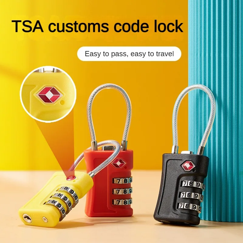 New TSA Customs Colorful Code Lock for Travel Luggage Password Changeable Lock Contrast Color Design Padlock Cabinet Locker