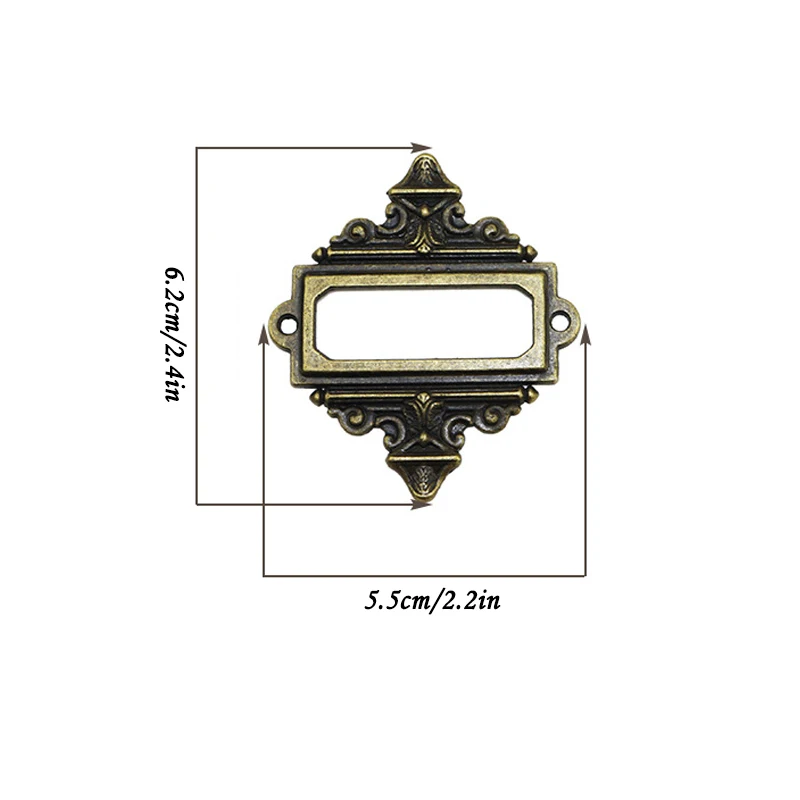 Card slot label card drawer identification card picture frame decoration vintage metal business card do old nameplate