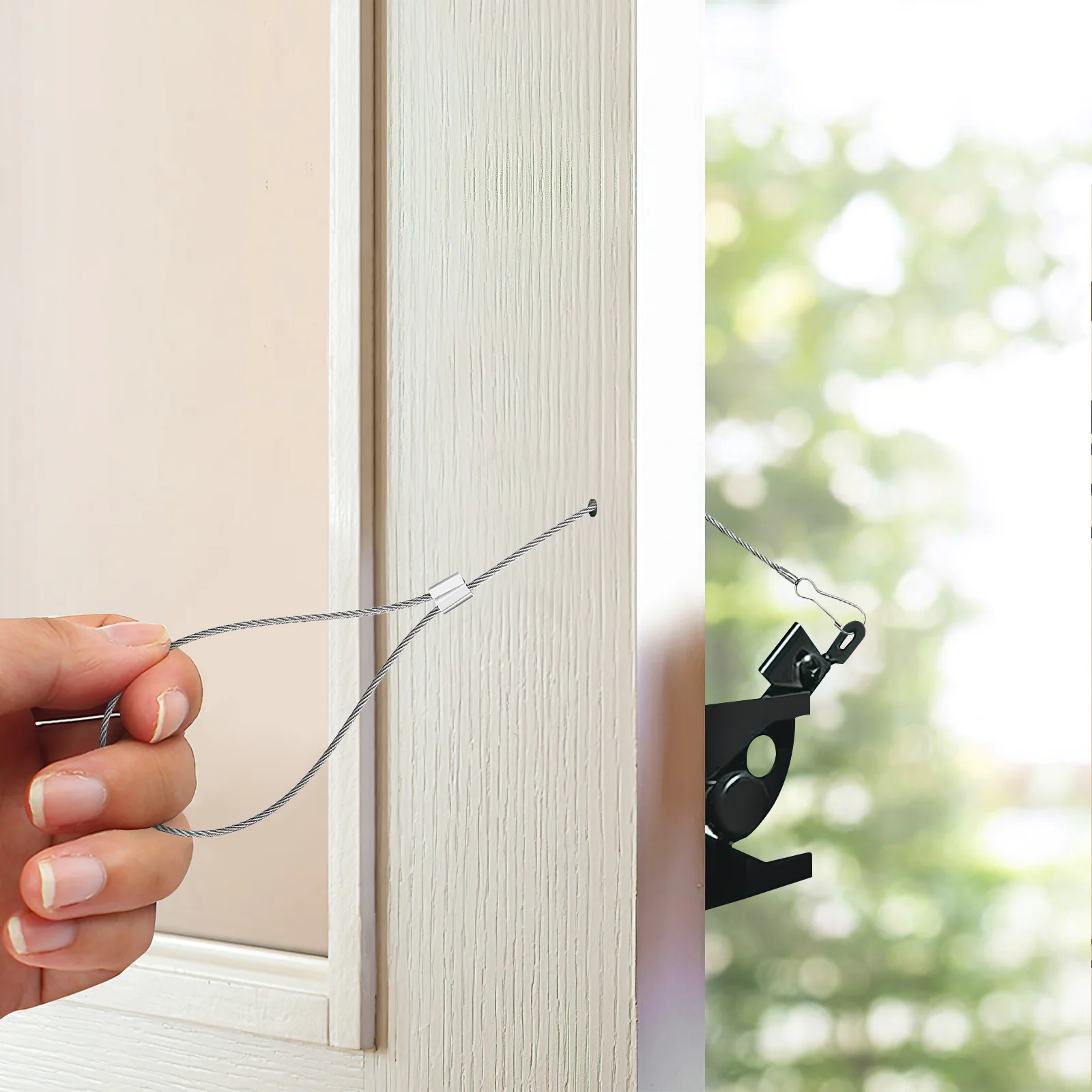 

3 pcs Steel Gate Latch Cable Pull Extra Long For Metal Wooden Gates Garden Fence Security Pull String Hardware