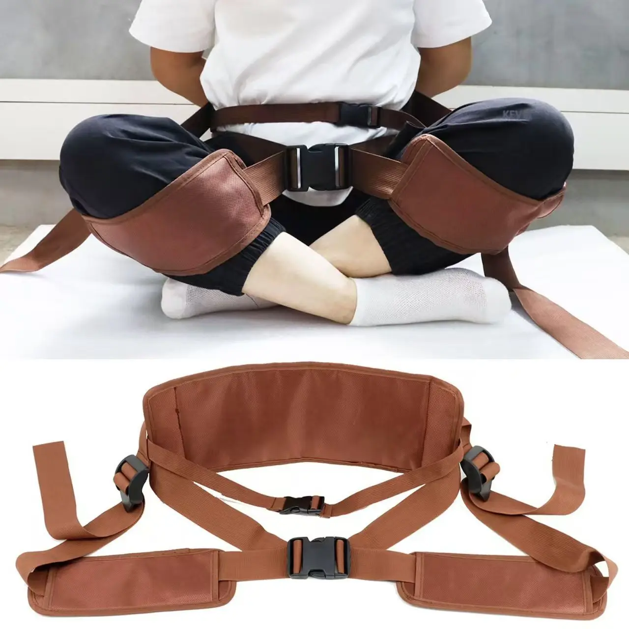 Yoga Meditation Belt Zen Double Lotus Leg Fix Belt Auxiliary Tension Belt Sitting Posture Corrector Waist Belt