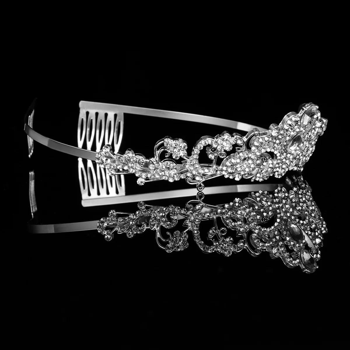

2 шт., сверкающая повязка на голову с короной и стразами, тиара с кристаллами, свадебные аксессуары для волос, повязка на голову со стразами для подружки невесты