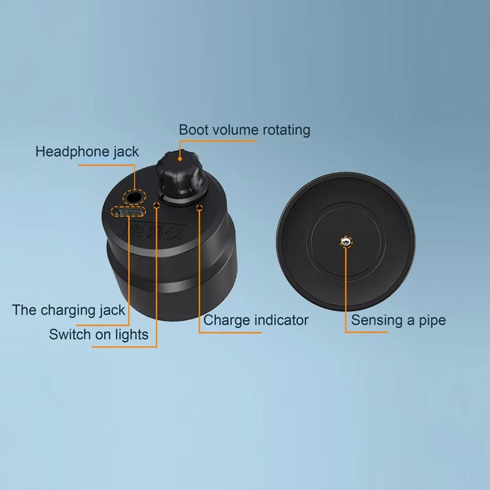 أداة كشف تسرب الأنابيب تحت الأرض والمنزل مع إنذار مياه محمول قابل لإعادة الشحن