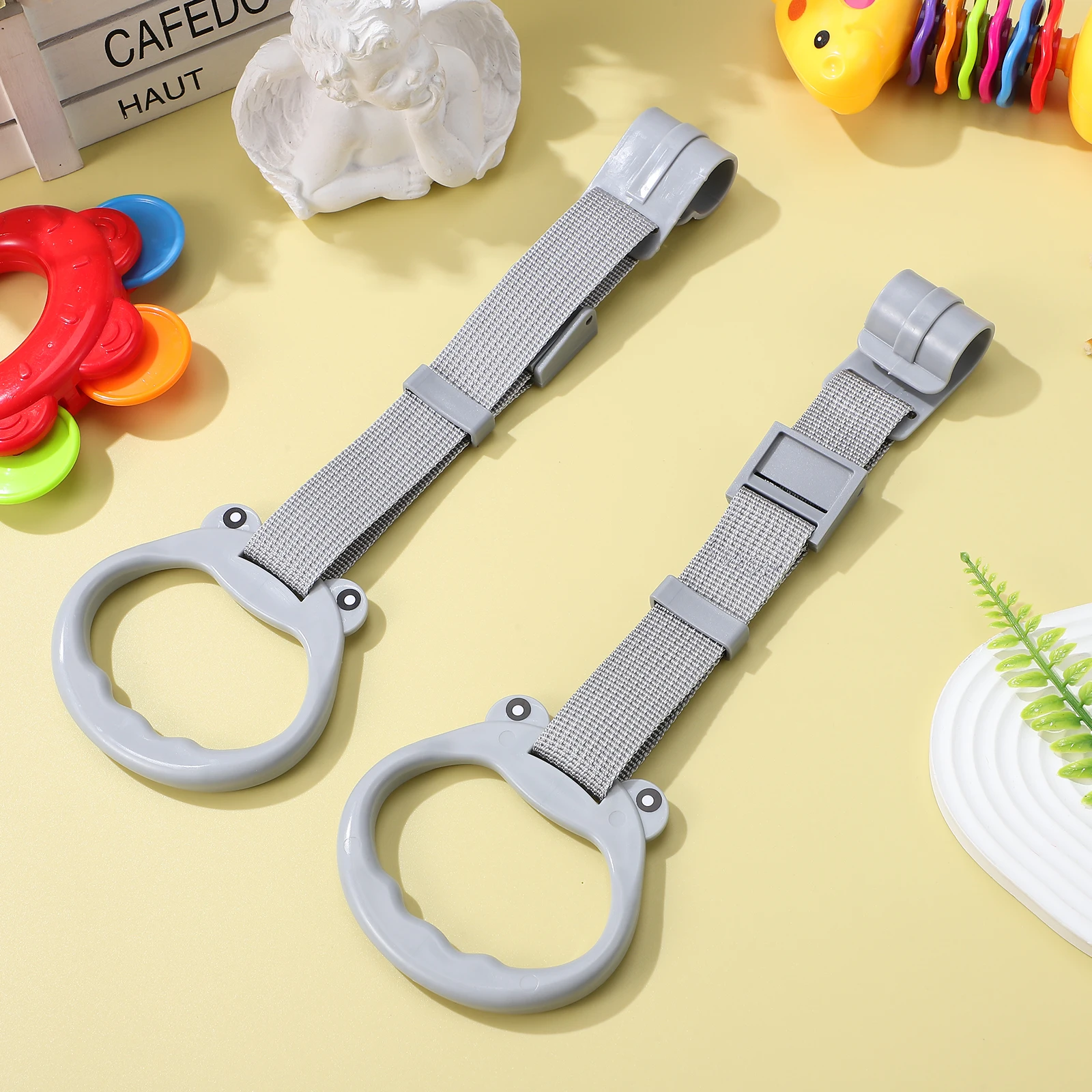 2 pcs Pull Rings Adjustable Toddler Walking Assistant Infant Bed Ring Ergonomic Safe Sturdy Non-Slip