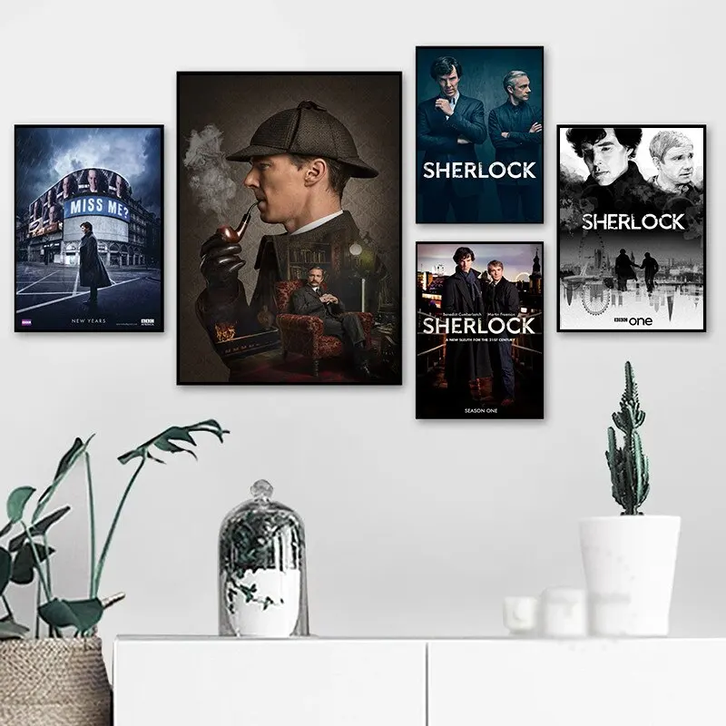 Sherlock TV Series Canvas Painting Poster  Modern Nordic Art Movie Quality Home Decor for Living Room Sofa Wall Decor Picture