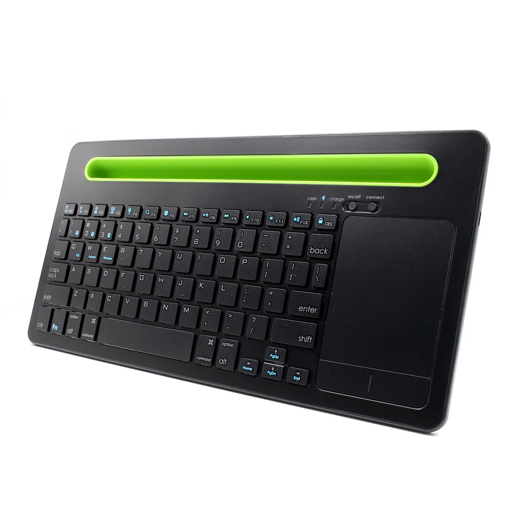 Multi Device Dual Bluetooth Wireless Keyboard Built-in Trackpad For Phone Tablet Laptop