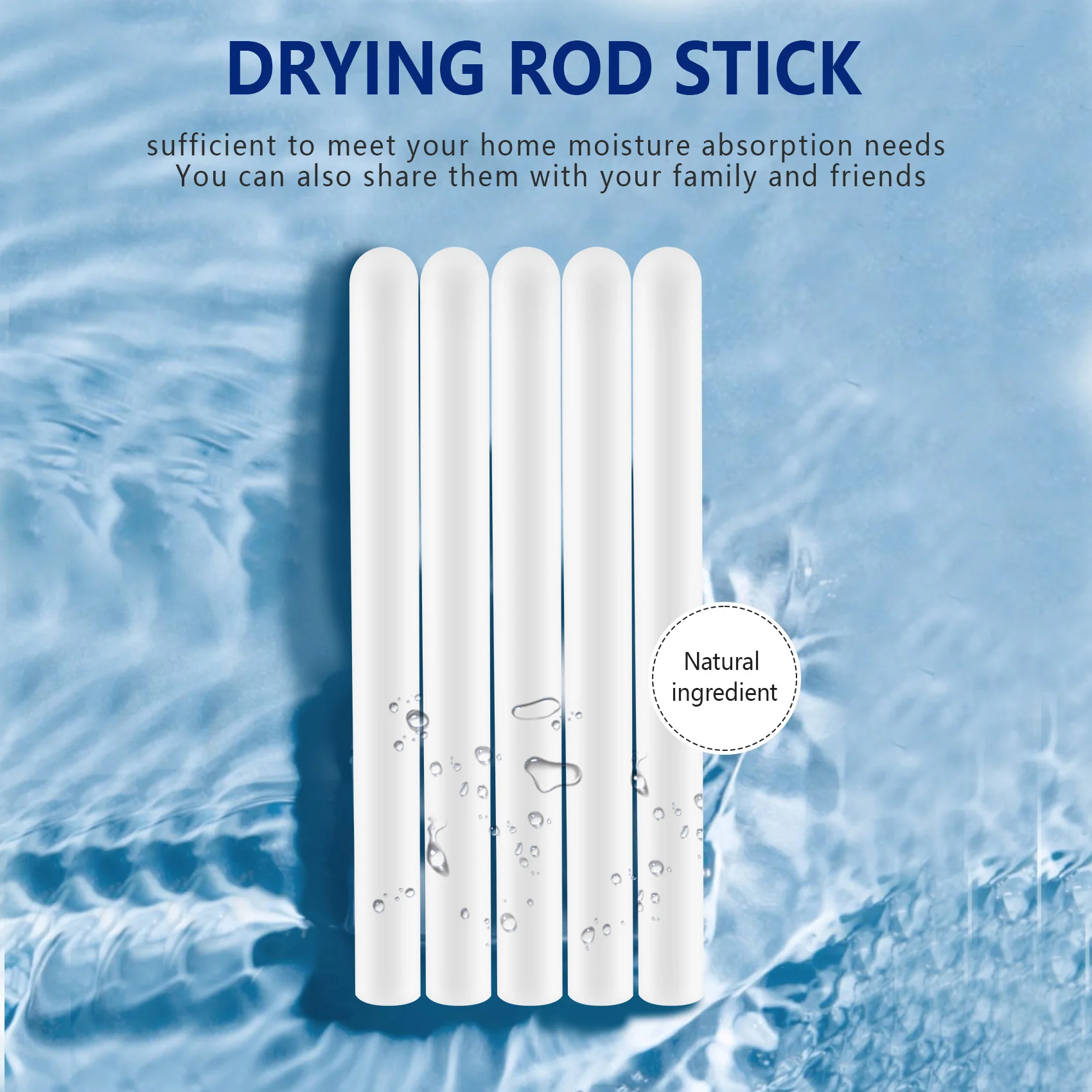 8 ชิ้น Diatomite Moisture Absorbing Stick น้ํา Absorption Rod Drying Stick Diatomaceous Earth สารดูดความชื้นสําหรับซักรีดบ้าน