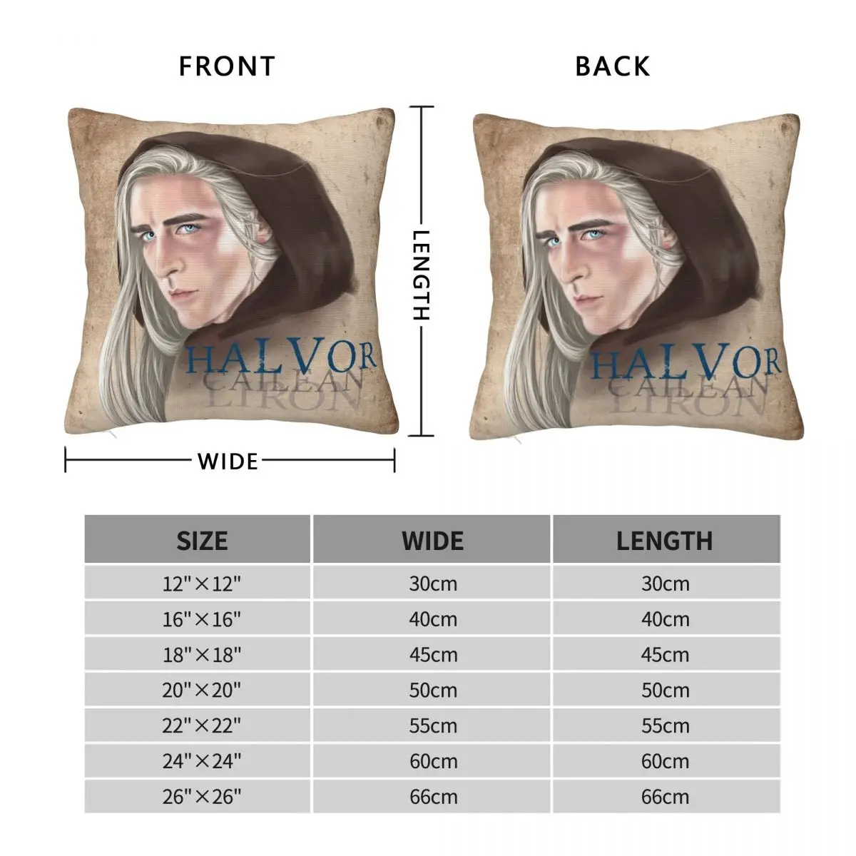 Halvor Jona Dreyer Inselreich-Saga Square Pillowcase Polyester Linen Velvet Creative Zip Decorative Home Cushion Cover