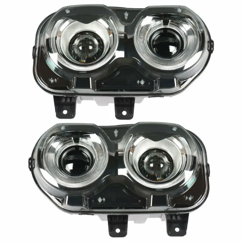 Rakitan lampu depan untuk 2015-2021 lampu depan Dodge Challenger lampu depan sisi kiri + kanan 68174064AF 68174065AF