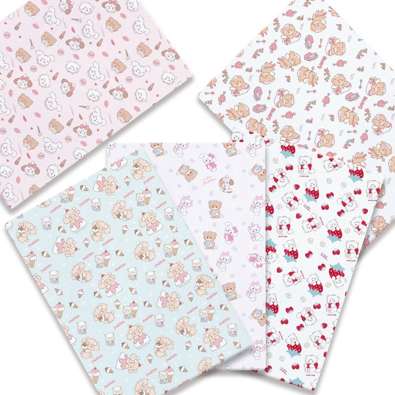 

Cartoon hot DIY hand sewn patchwork quilted baby dress home piece 140cm printed cute sewn children's fabric