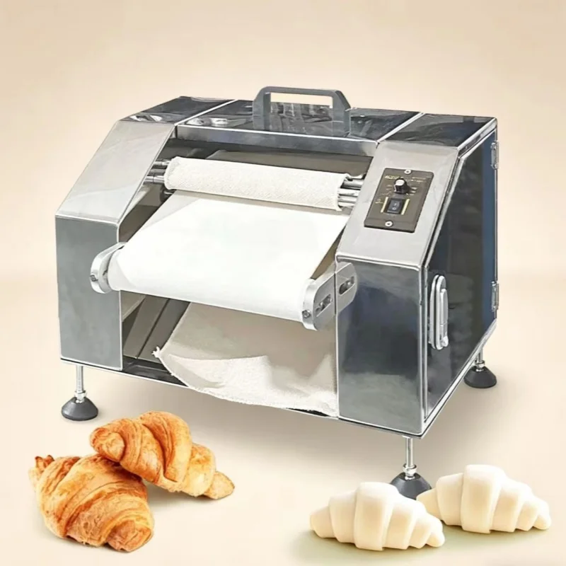 Commercial Mini Croissant Dough Sheeter & Moulder, Automatic Bread Butter Croissant Making Machine For Bakery
