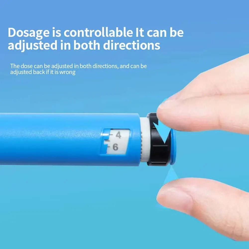 Reusable With Box Injection Pen 60U Peptide Pen Tattoo Handle 4/5/6/8mm Pen Tip 3ml Glass Cartridge