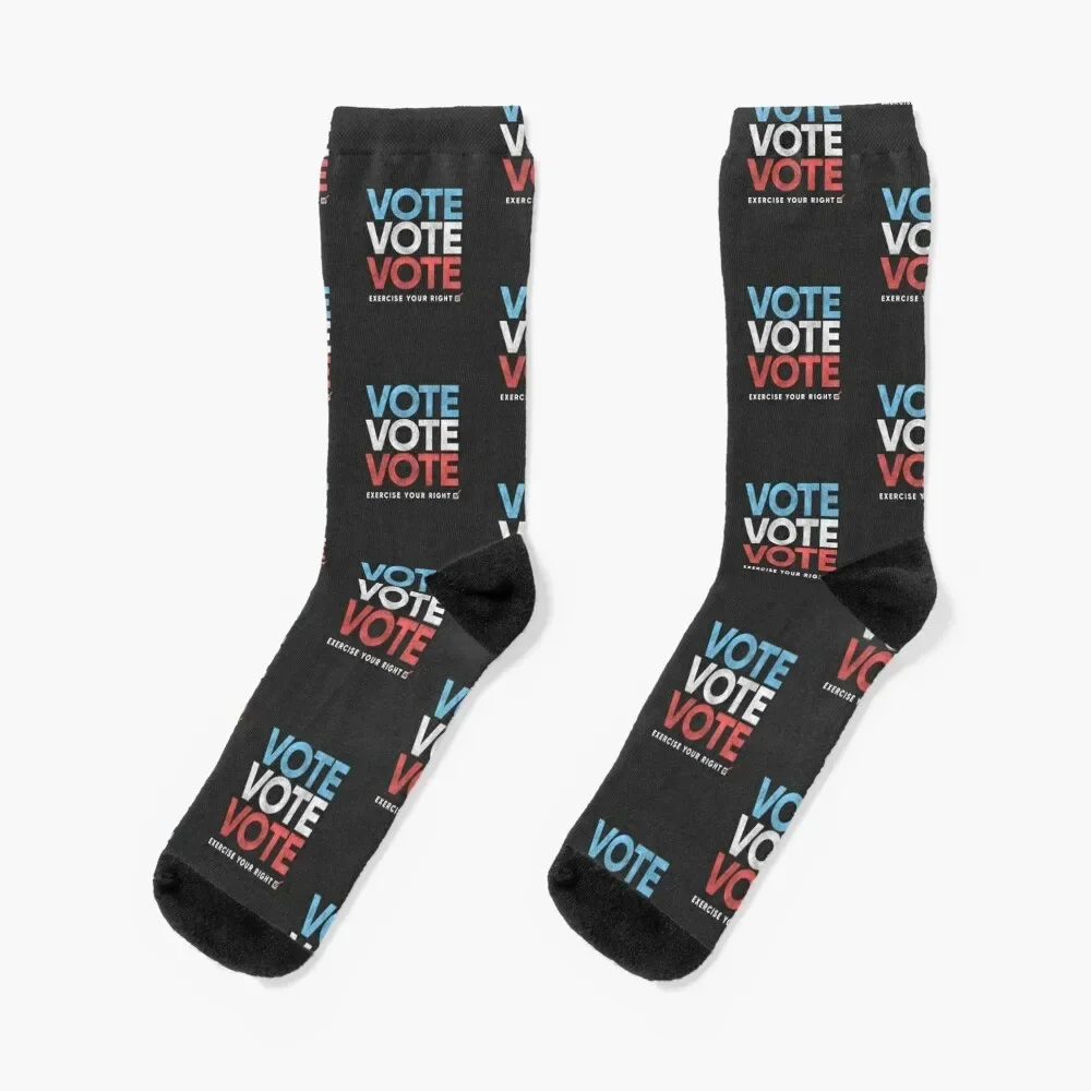 Retro Distressed Vote T-Shirt, Exercise Your Right Socks retro essential cartoon basketball Ladies Socks Men's