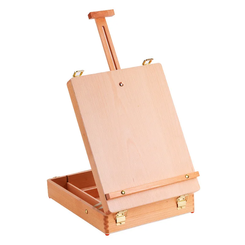 Handheld Painting Wood Box Traditional Painting Sketch Easel Portable Art Toolbox Desktop Painting Frame