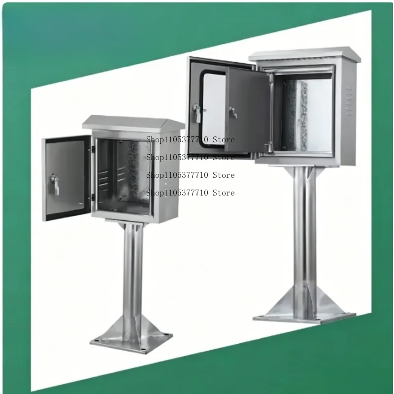 Double-door Instrument Monitoring Distribution Box Outdoor 304 Stainless Steel Column Box