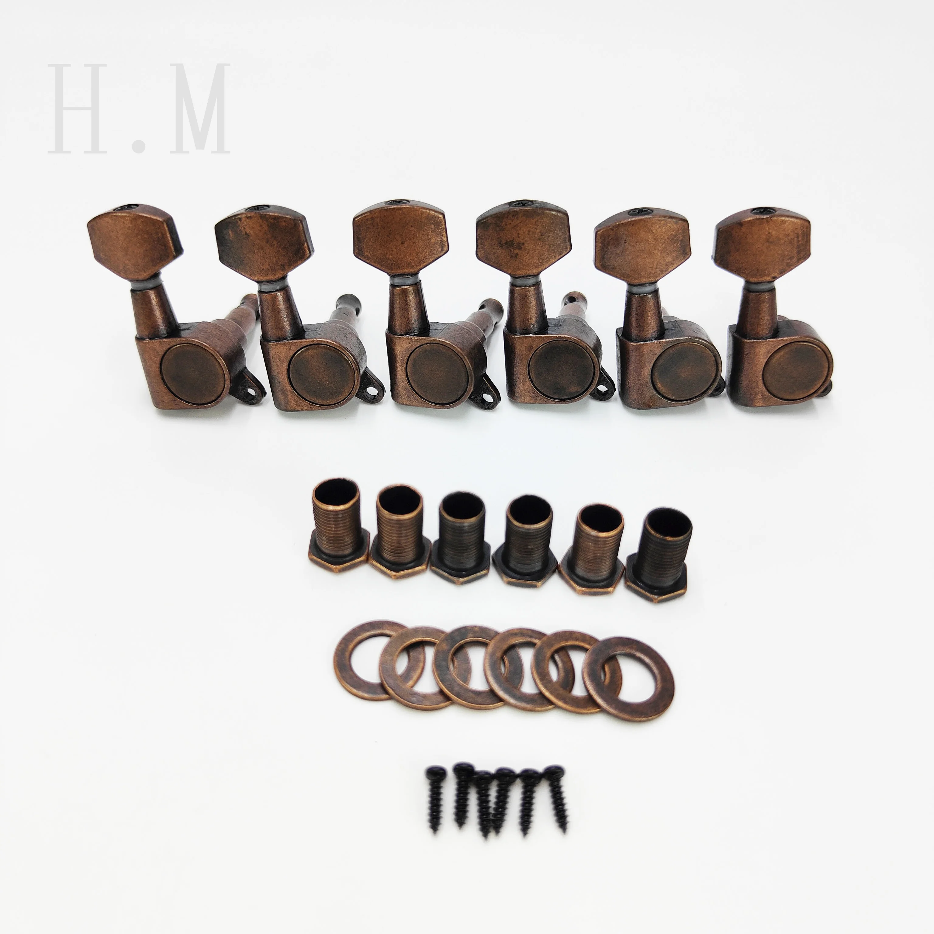 

Vintage Bakelite Guitar Tuning Pegs Red Bronze Small Square Stringed uitar Tuning Peg Musical Accessories for Guitarists