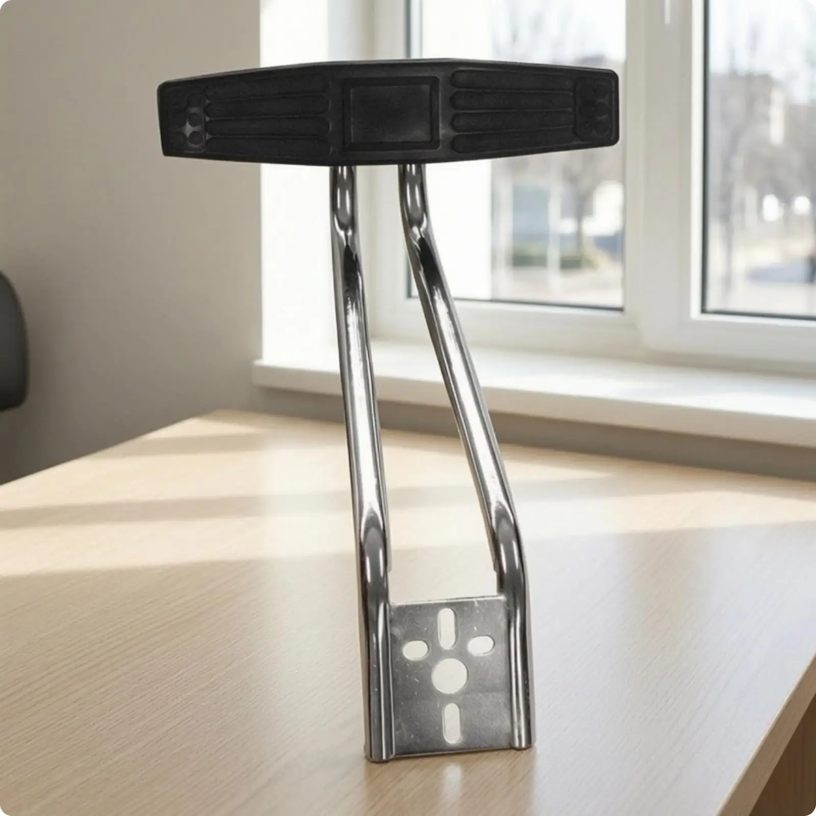 Hair Salon Chair Foot Rest Replacement Salon Foot Support Metal Rubber Construction for Barber Chair Styling Station Durable