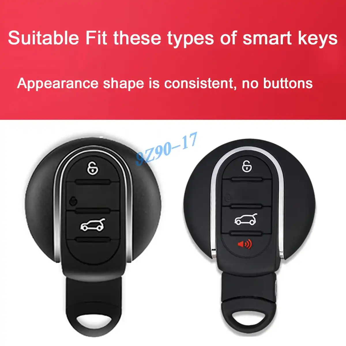 Carbon Fiber Car Key Fob Cover Case Chain Ring For Mini Cooper S One Countryman Clubman F54 F55 F56 F57 F60 view 2