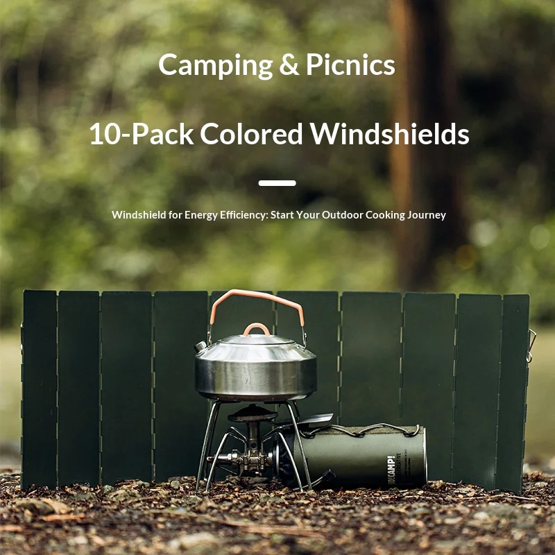 Outdoor Kassette Ofen Windschutzscheibe Brenner Windschutzscheibe Camping Gehäuse Gas Windschutzscheibe Faltbare Tragbare Windschutzscheibe Naturehike
