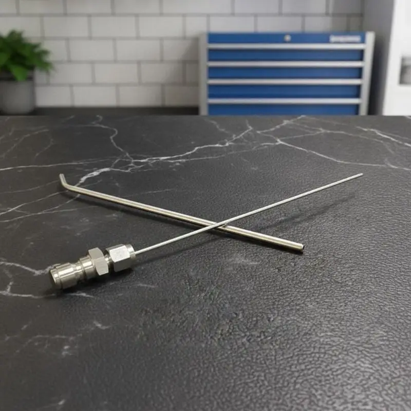 High Pressure Needle Cleaning Nozzle Screw-on Type 2/3mm Dual Jet Modes for Garage Floor Oil Stain Removal