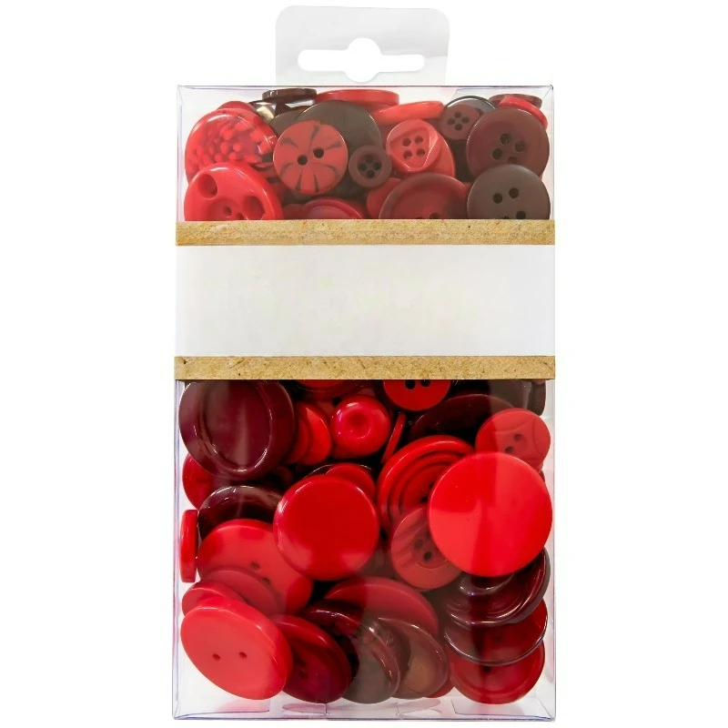 Value Red Assorted Sew Thru & Shank Buttons