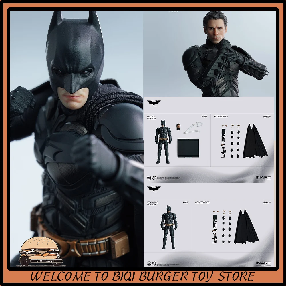 

NEW INART Studio New Batman DC The Dark Knight Trilogy Action Figure 1/12 Bat Man Statue Model Customized Kid Toy Gifts