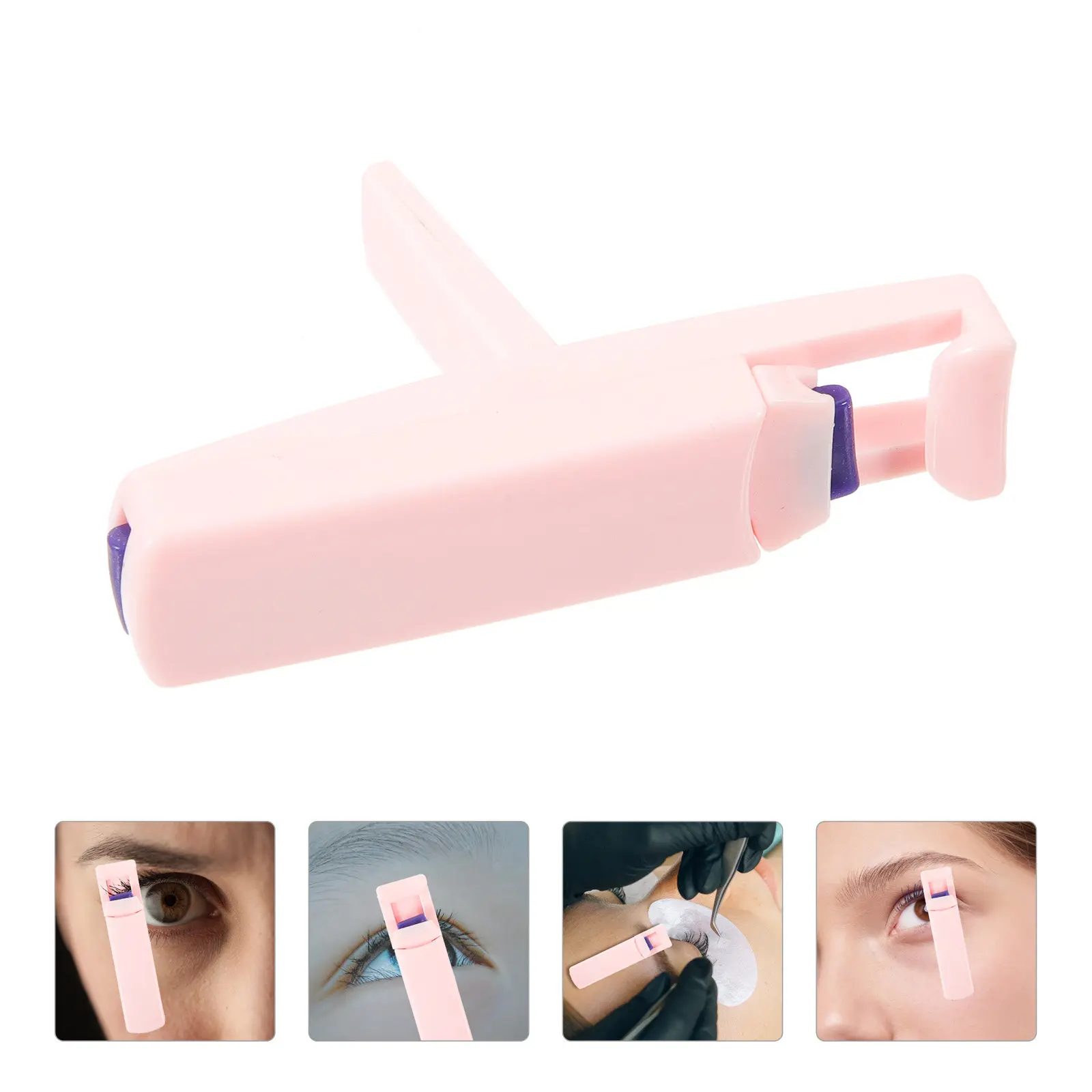 2Pcs Pink Mini Car Design Eyelash Curler Easy to Use Portable Beauty Tool for Curled Lashes Daily Essential Eyelash