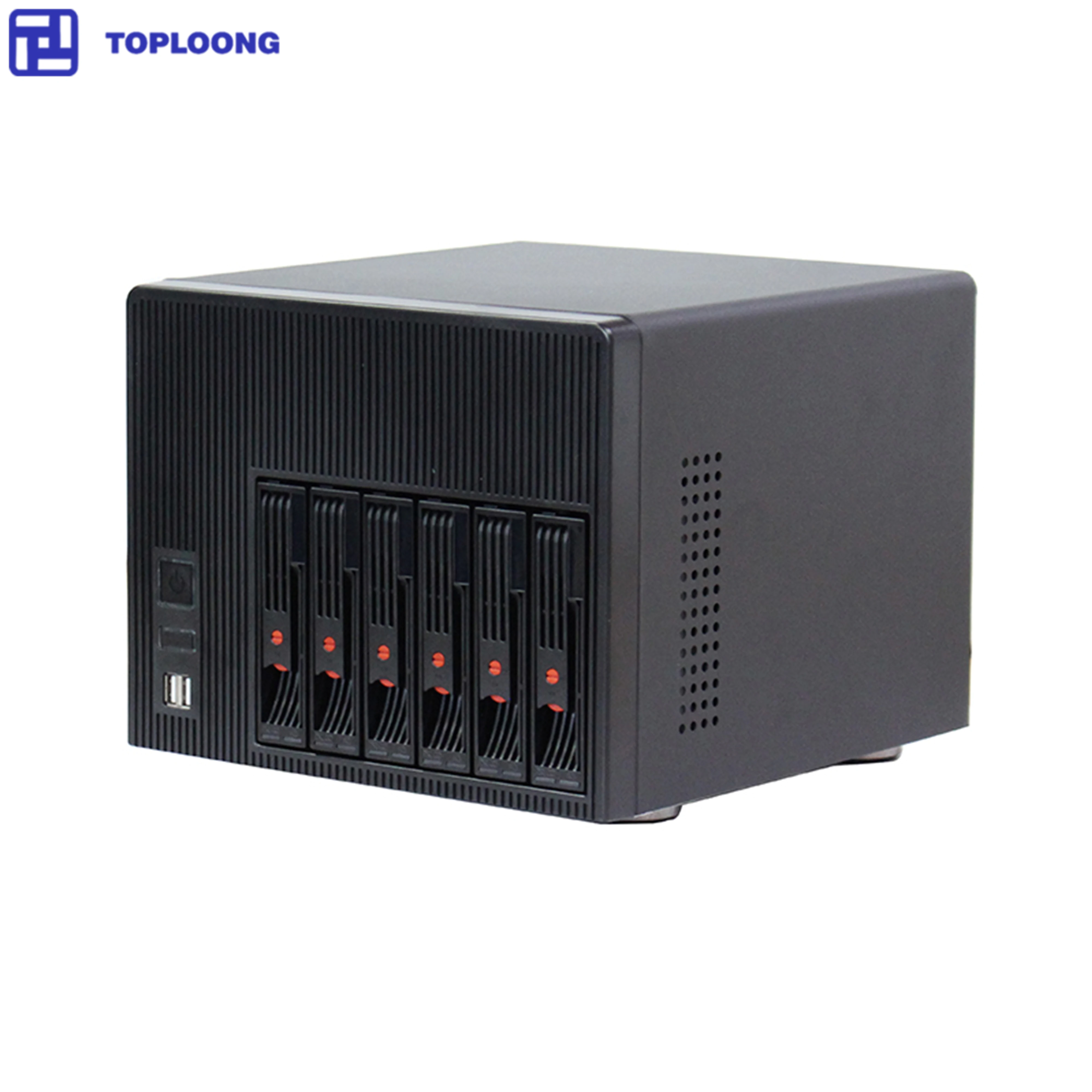 Canghe Lightweight Small Home NAS 6 Bays PC Storage Server Case Hot Swap Computer Chassis for Mini-Itx Motherboard