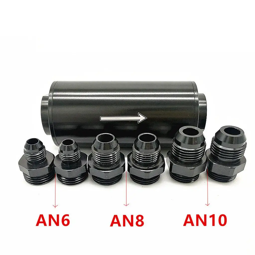 

Universal Stainless Steel Inline Fuel Oil Filter Cleanable High Flow Petrol Filter Kit for Car Sports and Engine Upgrade