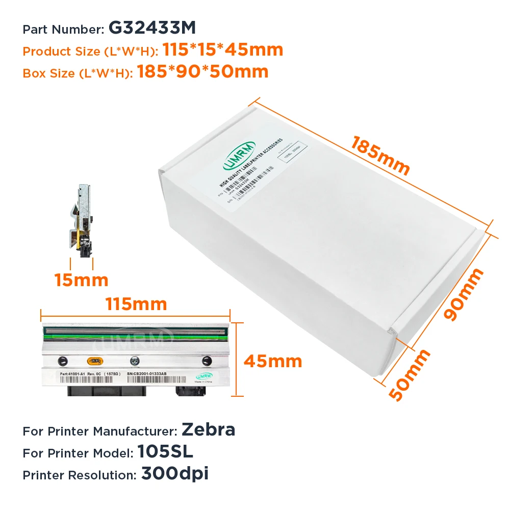 Thermal Printers Head for Zebra 105SL 300dpi Printhead Industrial Barcode Labels Marking Replace Parts Printing Consumables