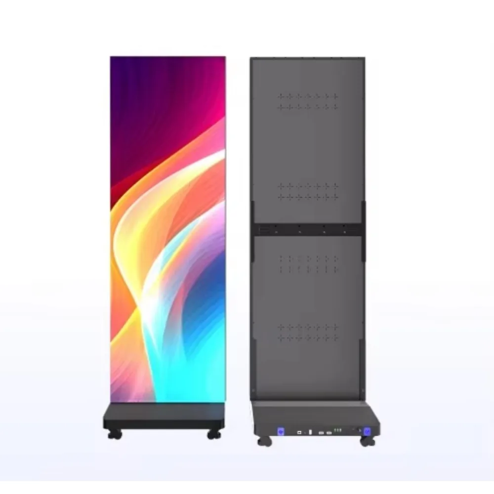 Flipping LED advertising display P1.25 ultra-thin up and down folding 600CD high-brightness indoor display 160 ° viewing angle
