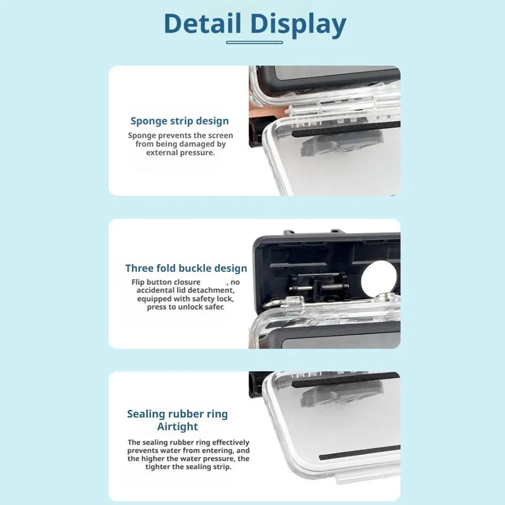 1pc Transparent For DJI Action 6 Action Camera Waterproof Case Sports Camera Waterproof Case Diving Protection Case