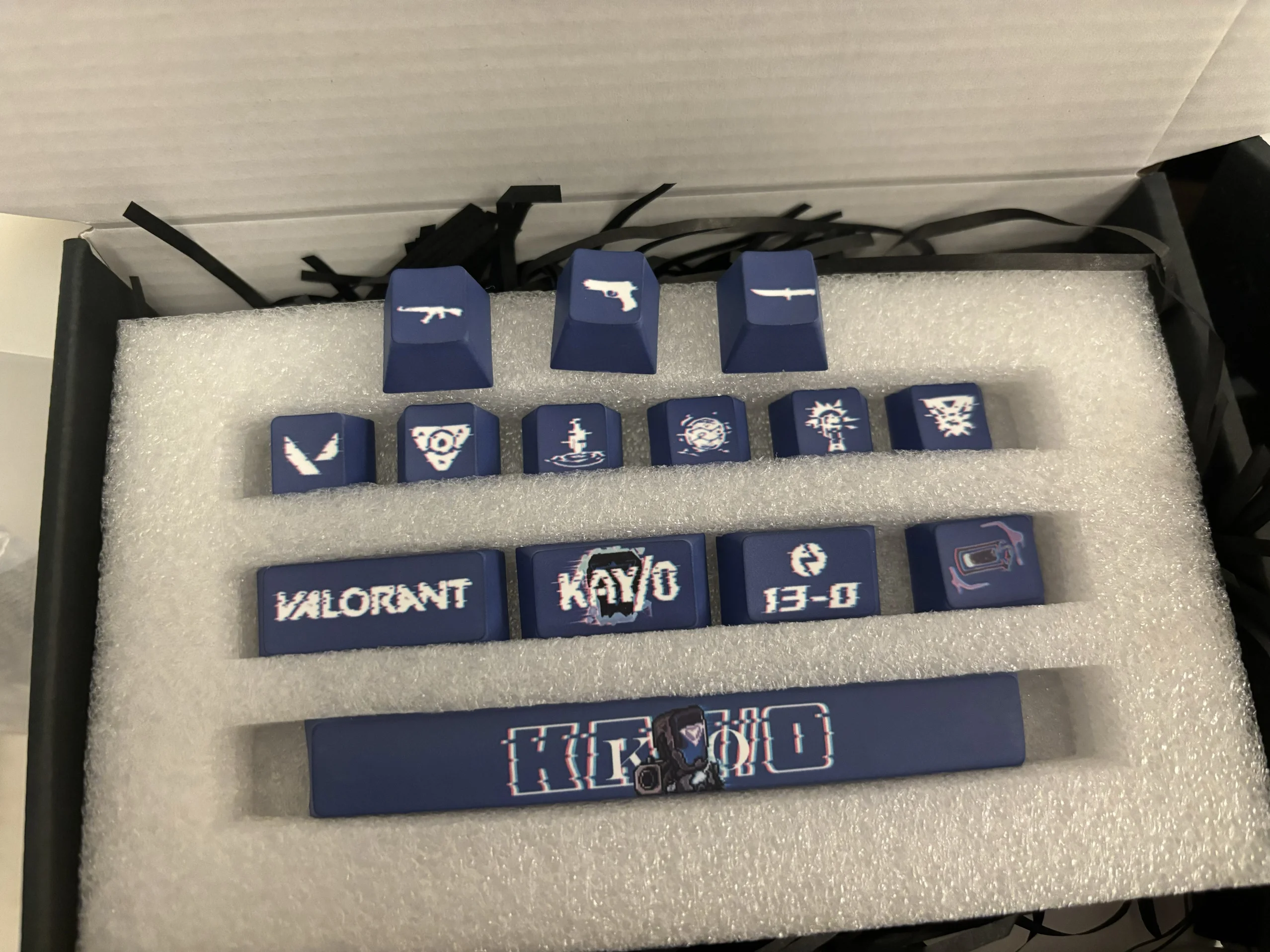 VALORANT KO keycaps five sided heat sublimation PBT material factory height