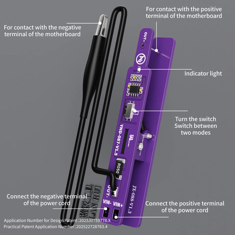 Herramienta Lanrui M191 de encendido universal con clip, detección de fugas de corriente, 2 modos para reparación de teléfonos IP y Android no cifrados 3