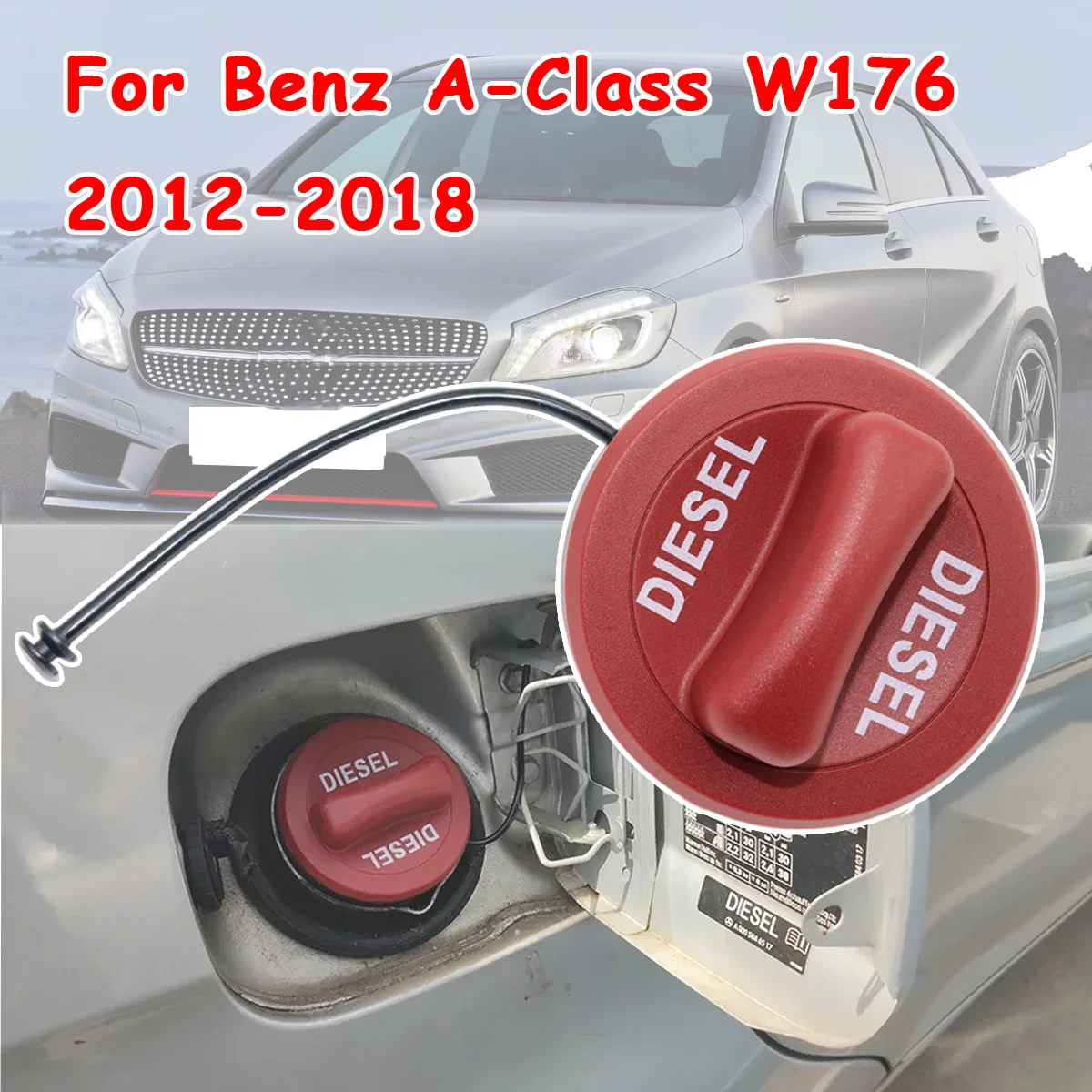 

Diesel Fuel Tank Cap A2224700305 A2224700105 For Benz A-Class W176 2012-2018 For A160CDI A180CDI A200CDI A220CDI A250 A45 AMG