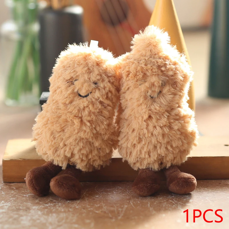 Poupées en peluche d'arachide mignonnes pour enfants, jouet en peluche, joli pendentif porte-clés, décoration de sac à dos, ornement de confrontation de sac, cadeaux pour enfants