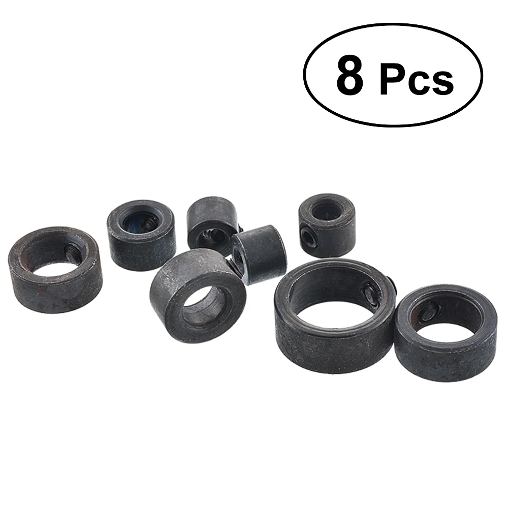 

8Pcs General Tools Instruments Bit Ring 3-16mm Drill Stop Assortment with Small Wrench for Drill Bits Consistent Drilling