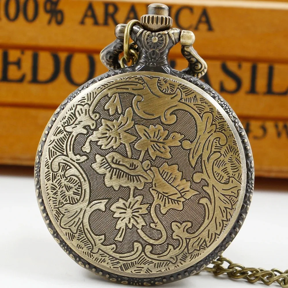 خمر الأسماك الحيوانية نمط ساعة الجيب رجالي ساعات الجيب الأنيقة مع فوب سلسلة قلادة Masculino Relogio ساعة حائط هدية الرجعية