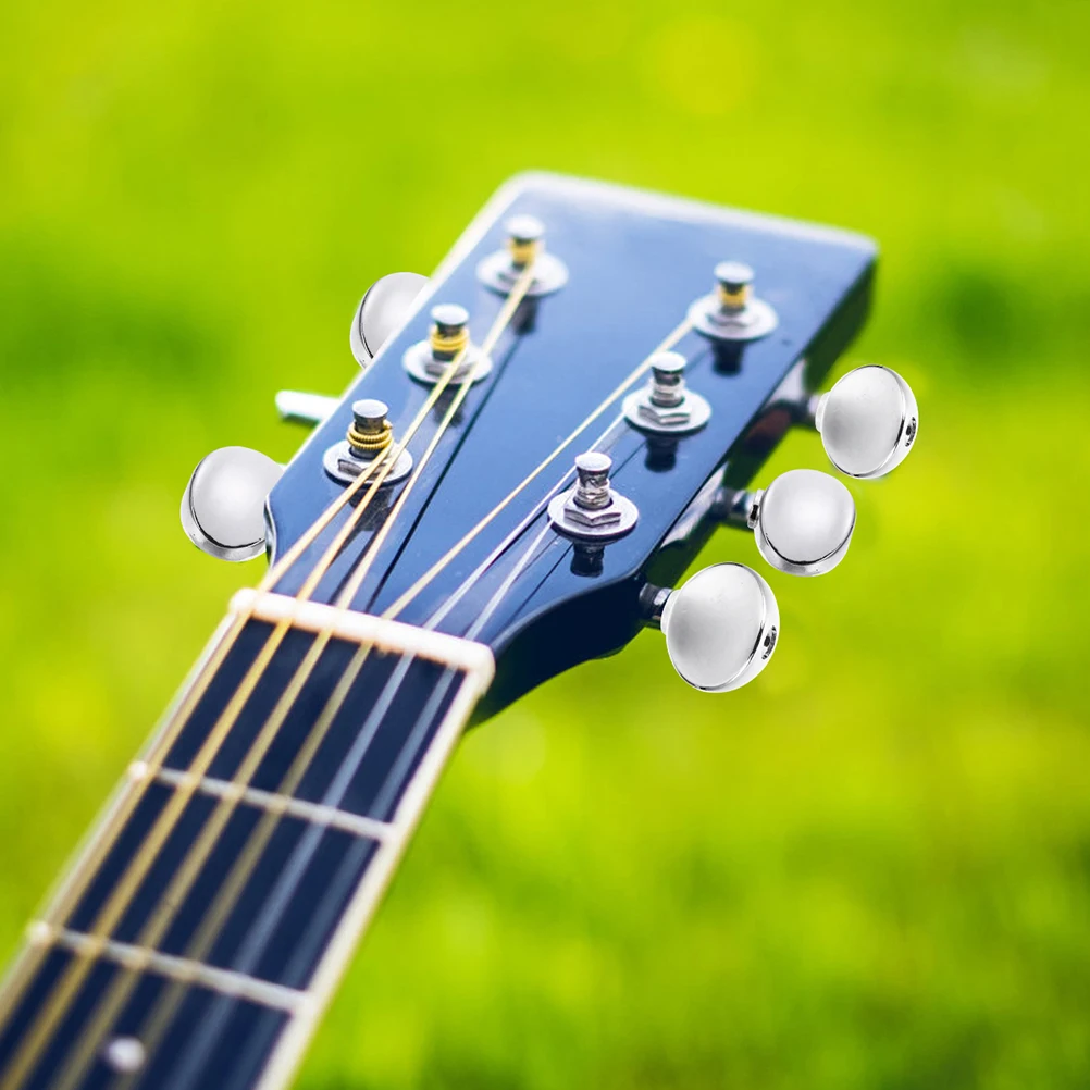 

8Pcs Metal Guitar Tuning Peg Buttons Reliable Guitar Components For Precise Tuning And Attractive Decorative Elements