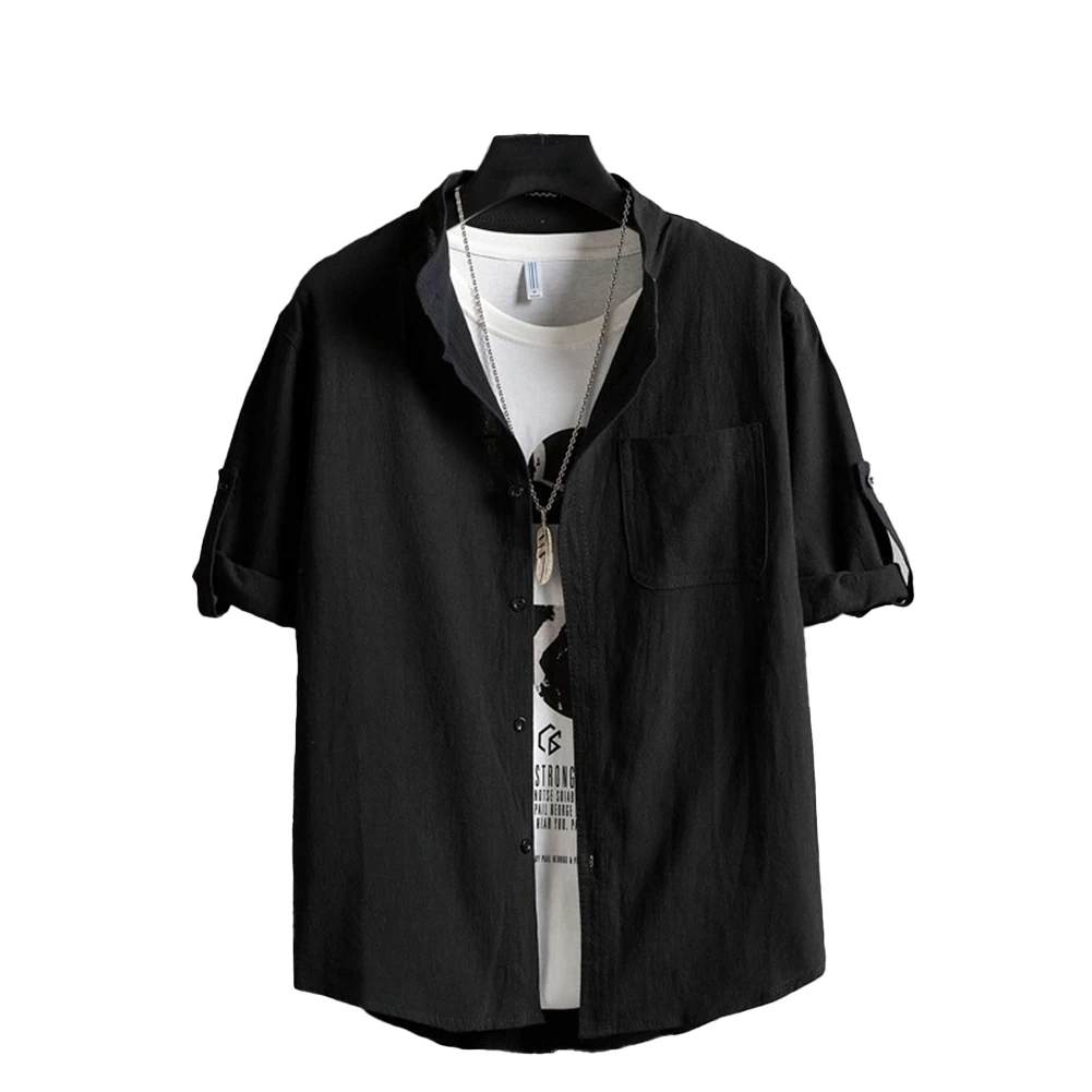 

Loose Fit Shirt 2XL Men Casual Shirt Beach Wear Bran New Comfortable Fit Cotton Polyester Blend Regular Length