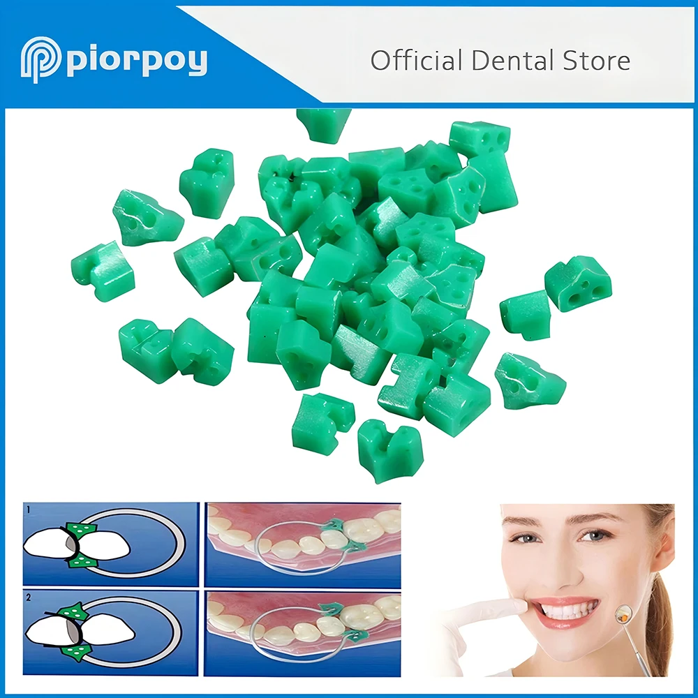 

PIORPOY 40Pcs/Bag Dental Add-On Wedges For Teeth Filling Use Rubber Silicone Sectional Contoured Dentistry Restoration Materials