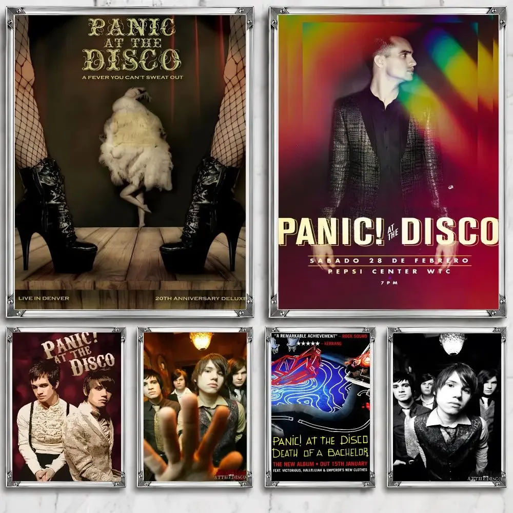 Music P-Panic! At The Disco Iconic Singer Band Pop Poster HD Wall Decor for Bedroom Living Room Dorm Bar Cafe Gift