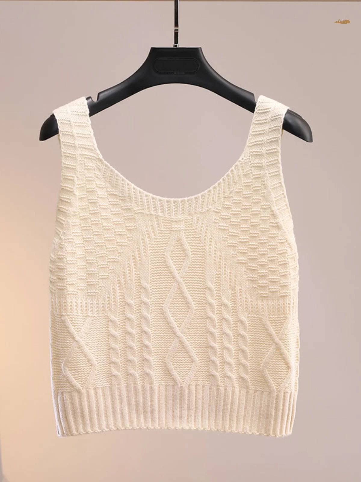

Sweet And Spicy Women's Knitted Vest Top Faionable Ins Ribbed Color Youthful Sle Casual Versatile Regular Fit