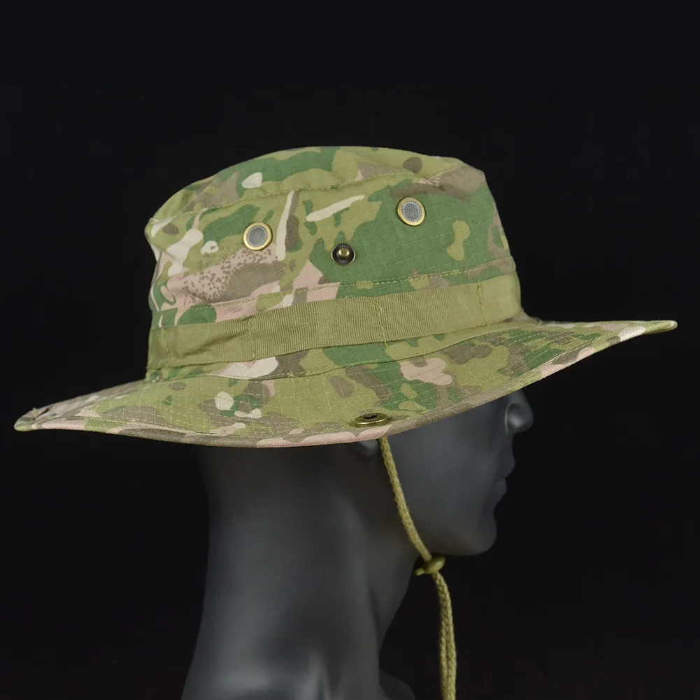 Mege Tactical Camouflage Bonnie Hat US Outdoor Hiking Panama Summer Sun Bucket Cap Gear