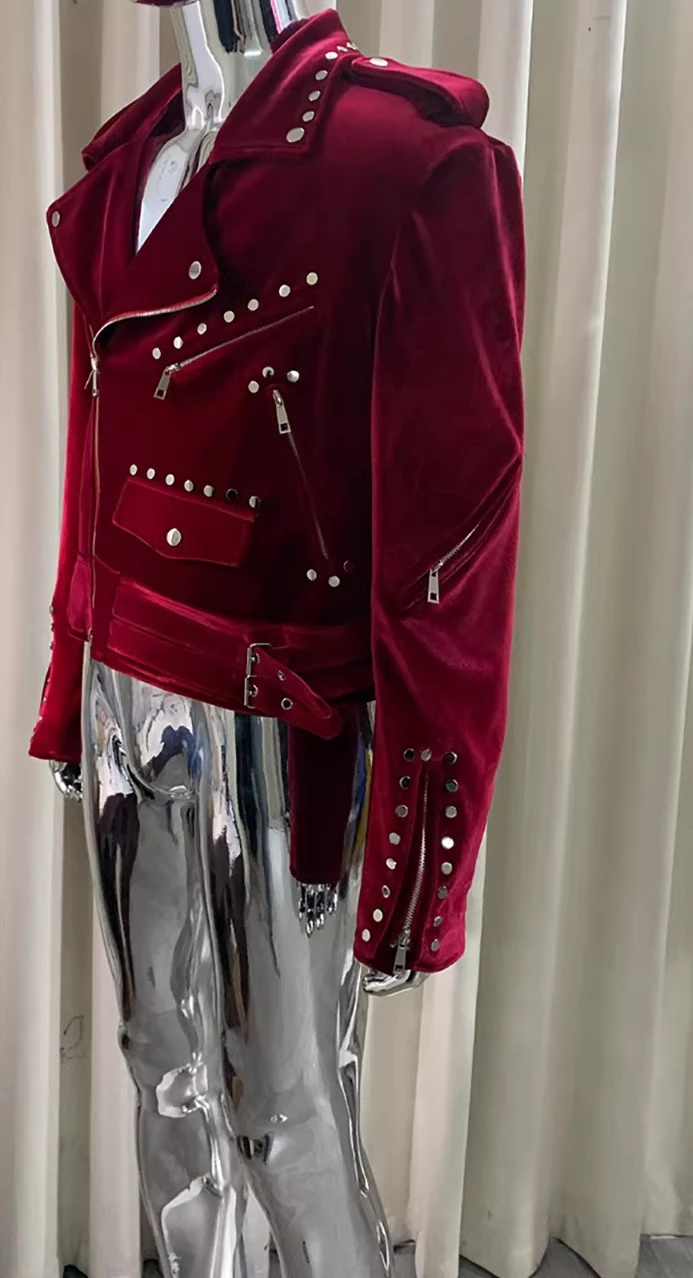 Men's 2026 Spring New Long Sleeve Chic Jackets Trend High-End Stylish Fashion Jackets Multi-Zipper Design Rivet Motorcycle Coats