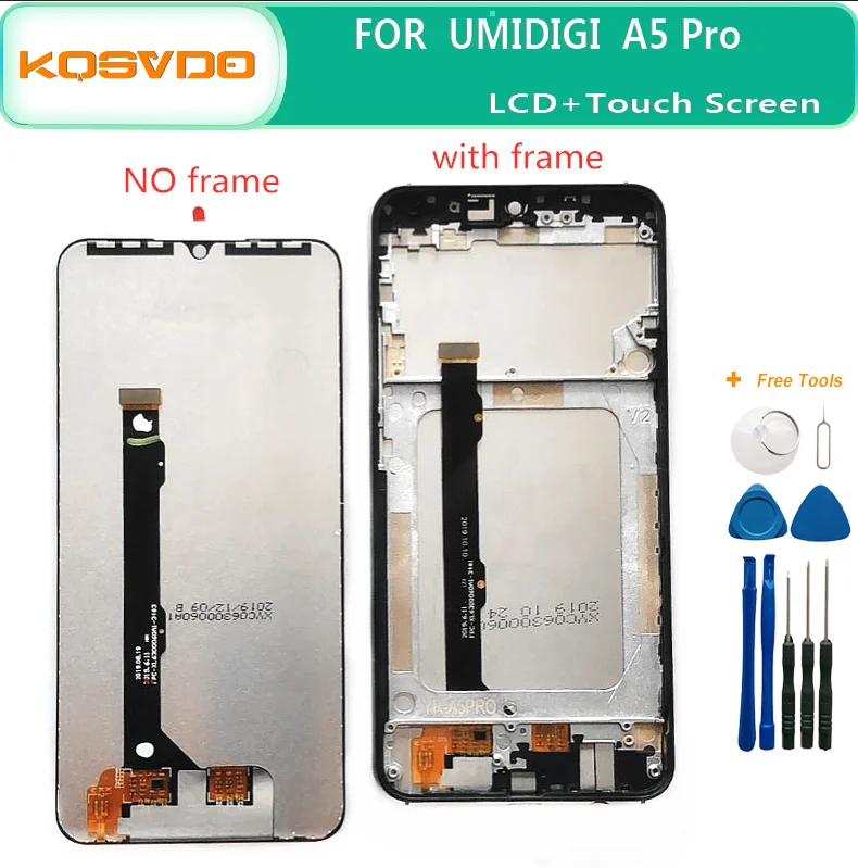 original For UMIDIGI A5 PRO LCD Display+Touch Screen 100% Original LCD Digitizer Glass Panel Replacement For UMIDIGI A5pro LCD